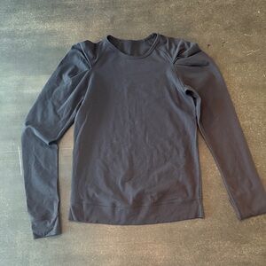 Black Long Sleeve Crewneck Top